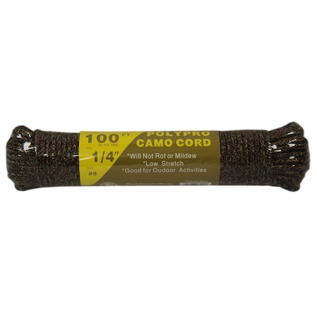 T.W. Evans Cordage Co. 1/4. x 100 ft. Braided Camo Rope 98210